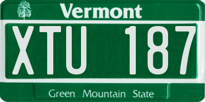 VT license plate XTU187