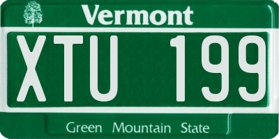 VT license plate XTU199