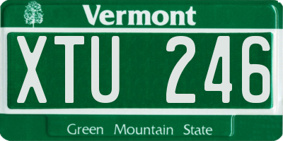 VT license plate XTU246