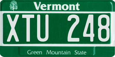 VT license plate XTU248