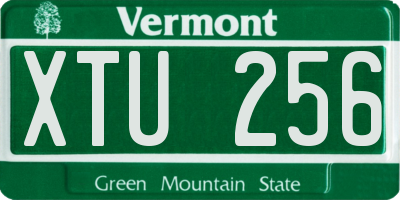 VT license plate XTU256