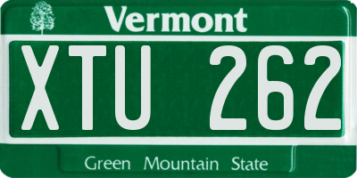 VT license plate XTU262