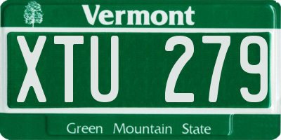 VT license plate XTU279