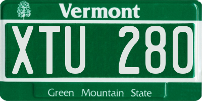 VT license plate XTU280