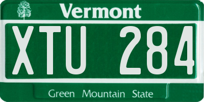 VT license plate XTU284