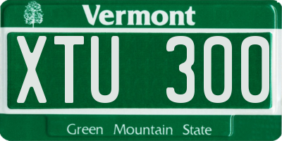 VT license plate XTU300