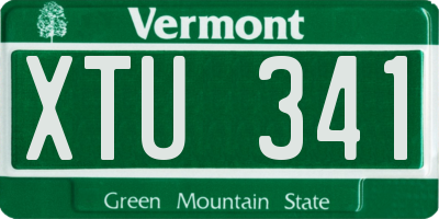 VT license plate XTU341