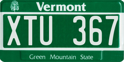 VT license plate XTU367