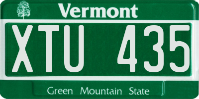 VT license plate XTU435