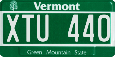 VT license plate XTU440