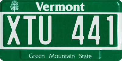 VT license plate XTU441