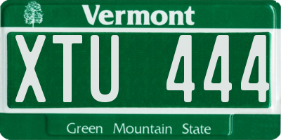 VT license plate XTU444