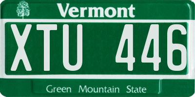 VT license plate XTU446