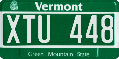 VT license plate XTU448