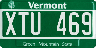 VT license plate XTU469