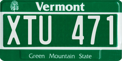 VT license plate XTU471