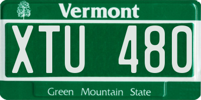 VT license plate XTU480