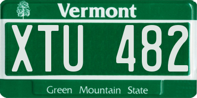 VT license plate XTU482