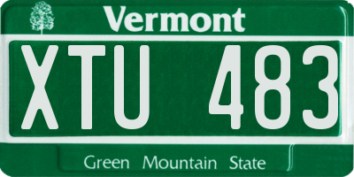 VT license plate XTU483