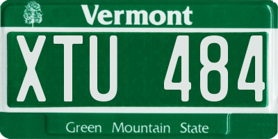 VT license plate XTU484