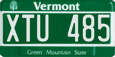 VT license plate XTU485