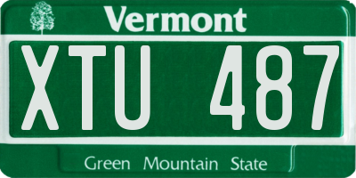 VT license plate XTU487