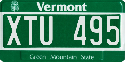 VT license plate XTU495