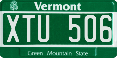 VT license plate XTU506