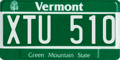 VT license plate XTU510