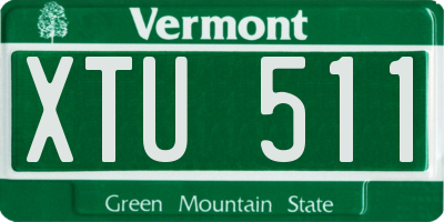 VT license plate XTU511