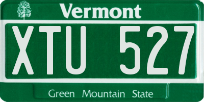 VT license plate XTU527