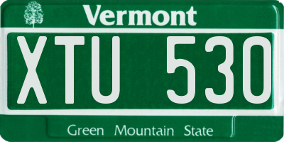 VT license plate XTU530