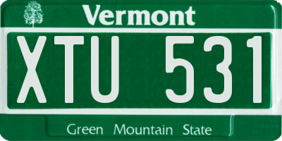 VT license plate XTU531