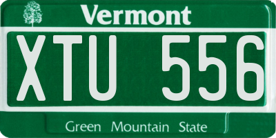 VT license plate XTU556