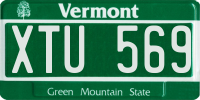 VT license plate XTU569
