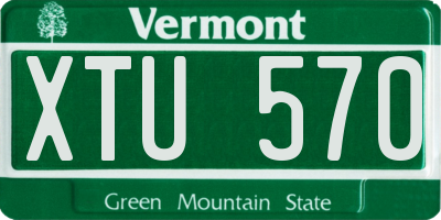 VT license plate XTU570