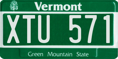 VT license plate XTU571