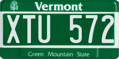 VT license plate XTU572