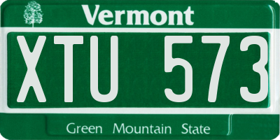 VT license plate XTU573