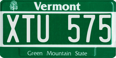 VT license plate XTU575