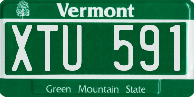 VT license plate XTU591