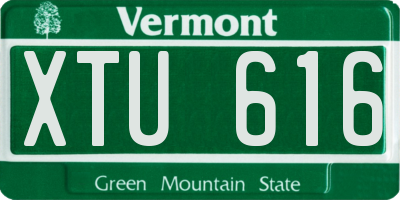 VT license plate XTU616