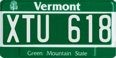 VT license plate XTU618