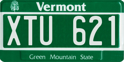 VT license plate XTU621