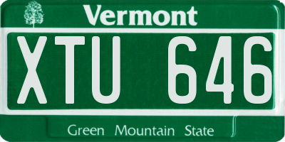 VT license plate XTU646