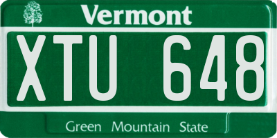 VT license plate XTU648