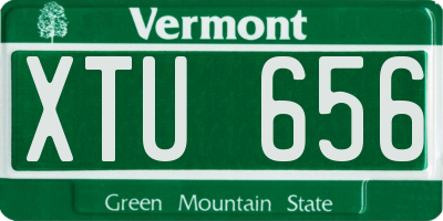 VT license plate XTU656
