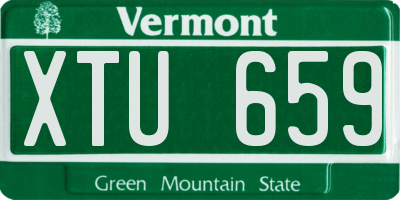 VT license plate XTU659