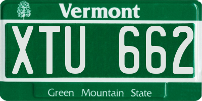 VT license plate XTU662