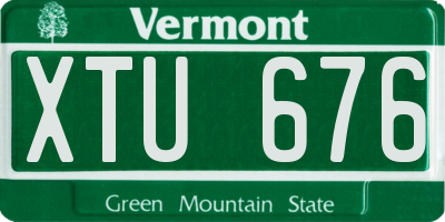 VT license plate XTU676